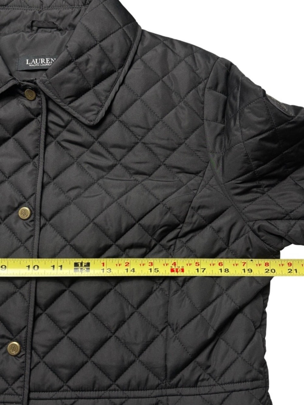NWT Lauren Ralph Lauren Black Label Quilted Snap Front Barn Jacket • Black • L - Picture 7 of 15